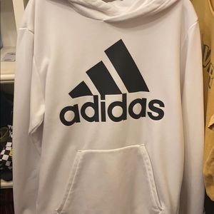 Boys/ men’s White Adidas hoodie